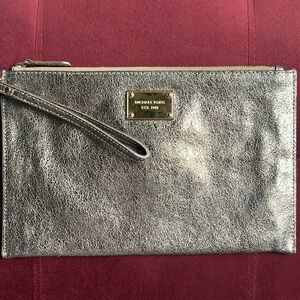 Michael Kors Distressed Gold Foil Clutch/Wristlet